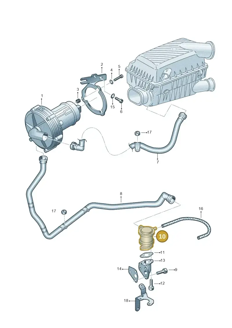 06A131102H — Skoda OCTAVIA/COMBI/4X4 (1996-2000) diagram 194131070, position 10