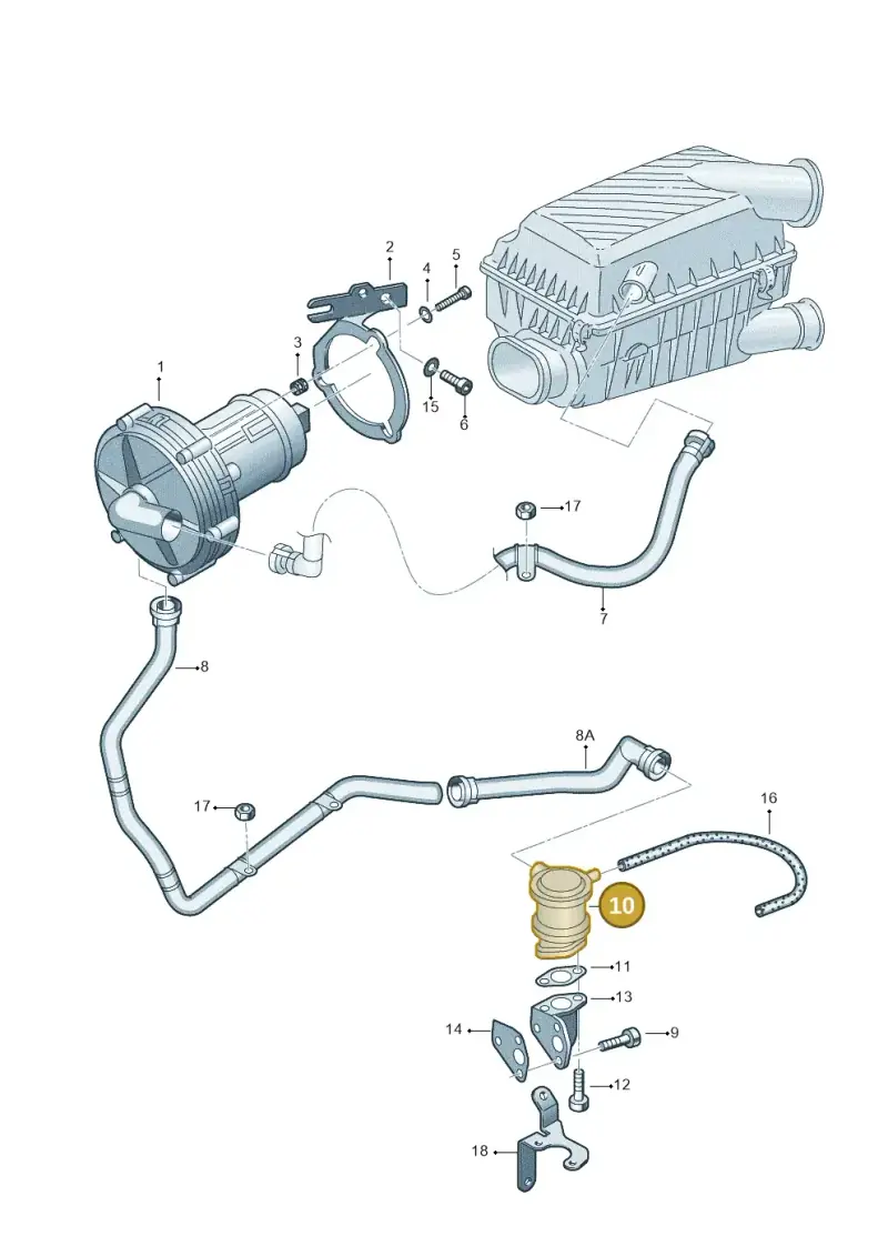 06A131102H — Skoda OCTAVIA/COMBI/4X4      01> (2000-) diagram 252131070, position 10