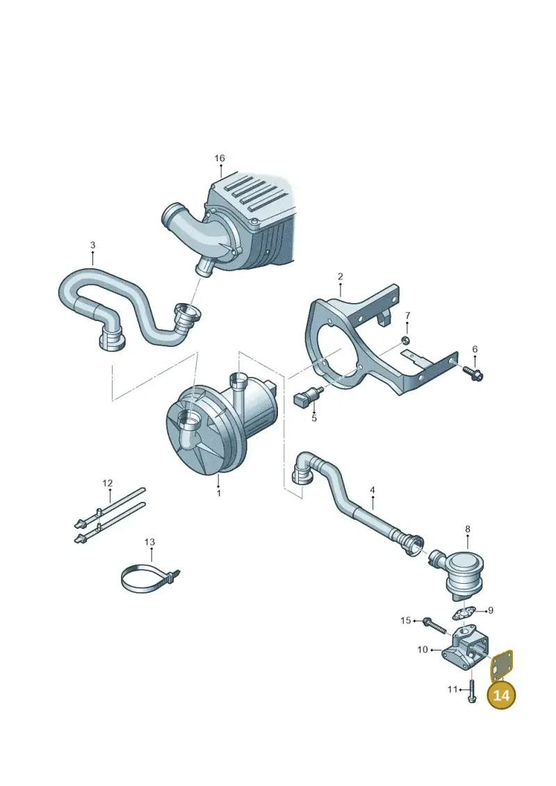 06A131120F — Skoda Octavia ambiente (2008-2013) diagram 649131000, position 14