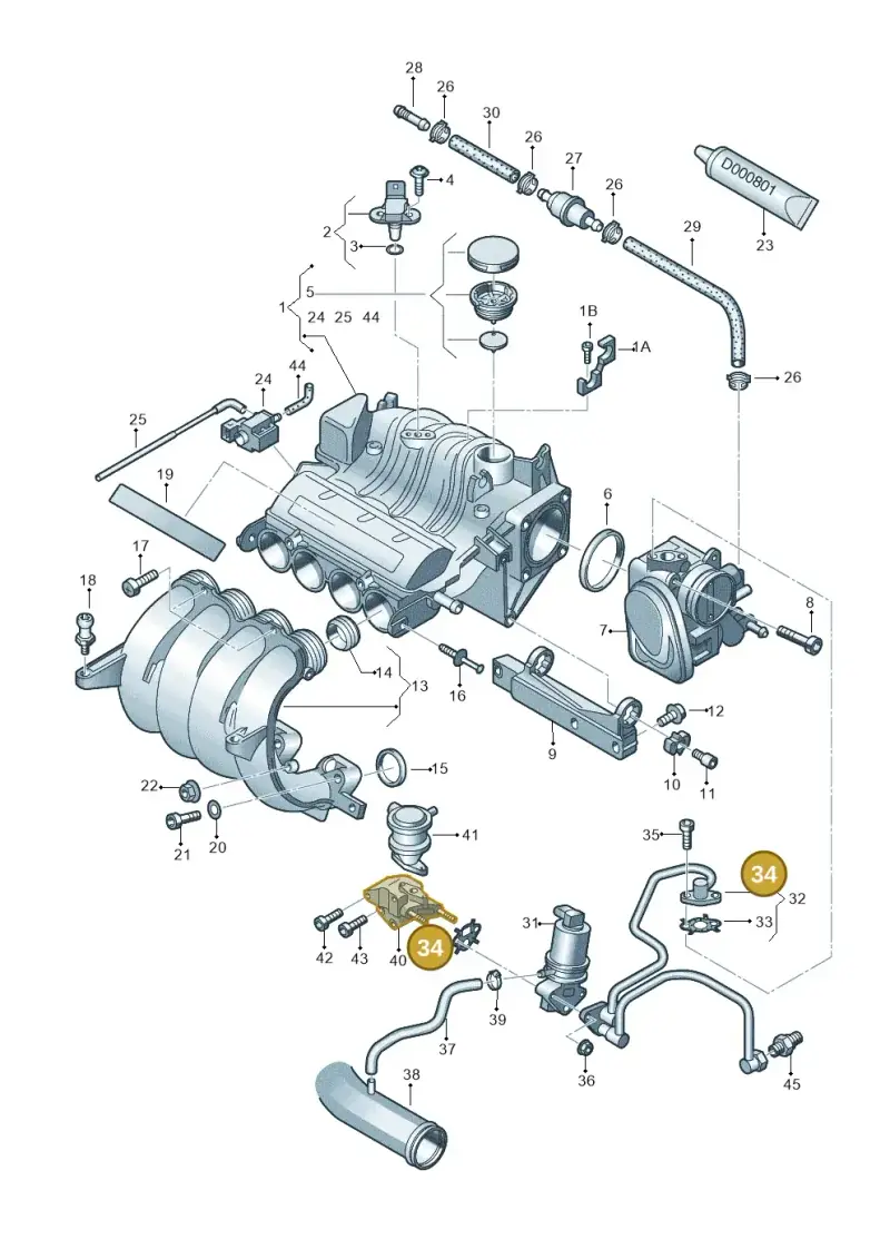 06A131547P — Skoda OCTAVIA/COMBI/4X4      04> (2004-) diagram 419133150, position 34