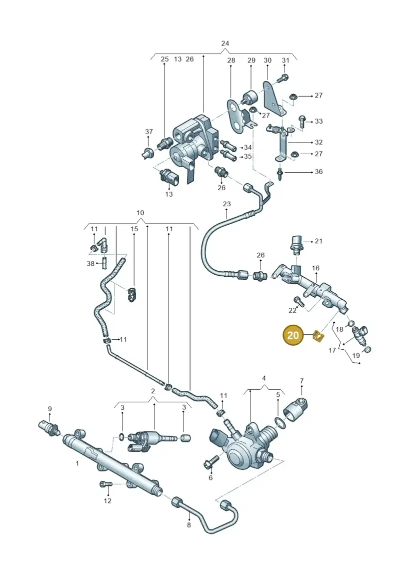 06A133047A — Skoda Kamiq (2019-) diagram 837134150, position 20
