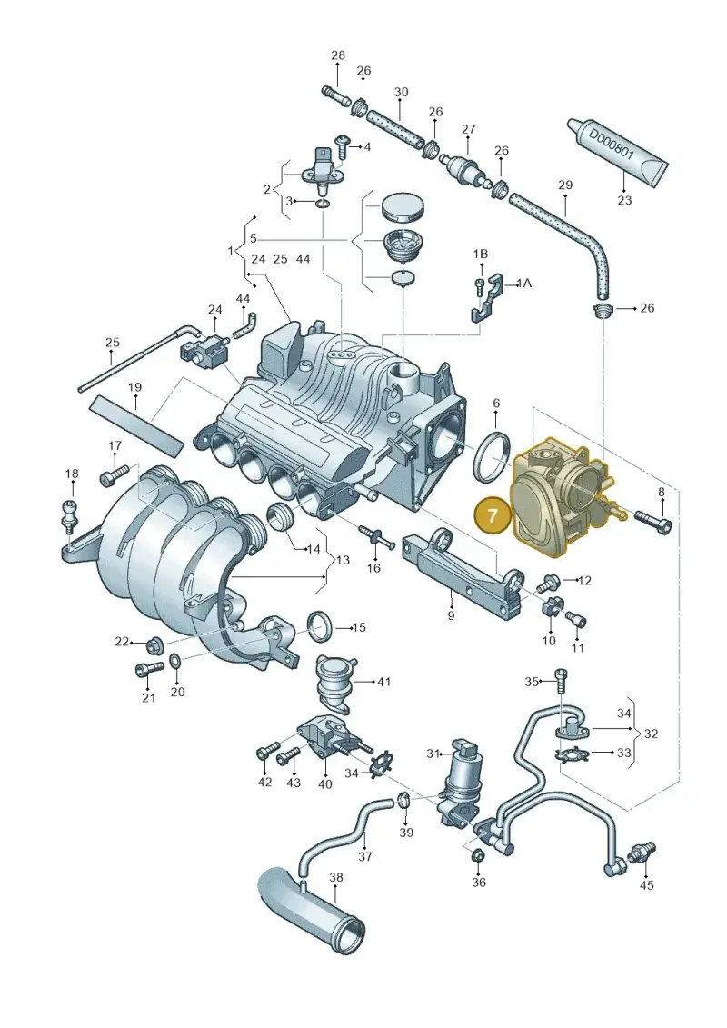 06A133062AB — Skoda OCTAVIA/COMBI/4X4      04> (2004-) diagram 419133150, position 7