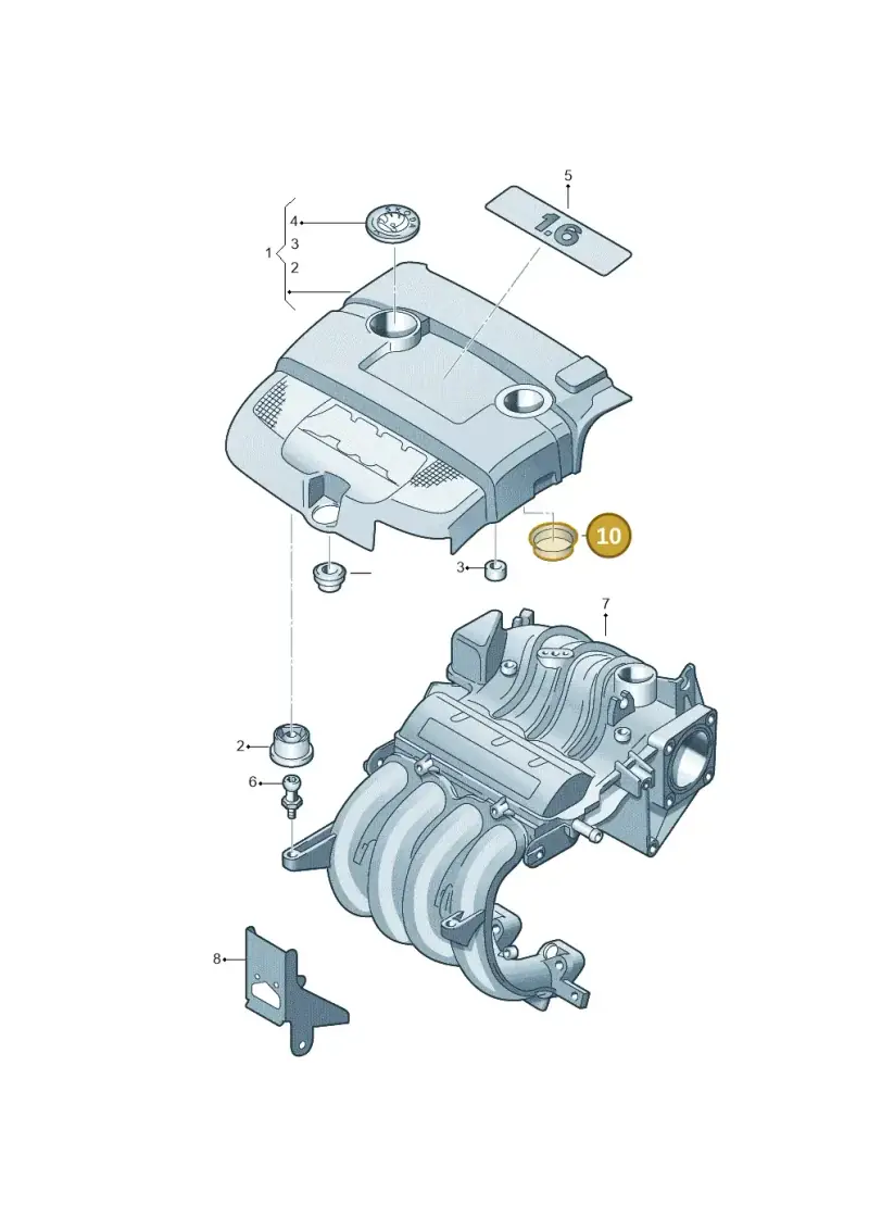 06A133287L — Skoda Octavia ambiente (2008-2013) diagram 419103800, position 10
