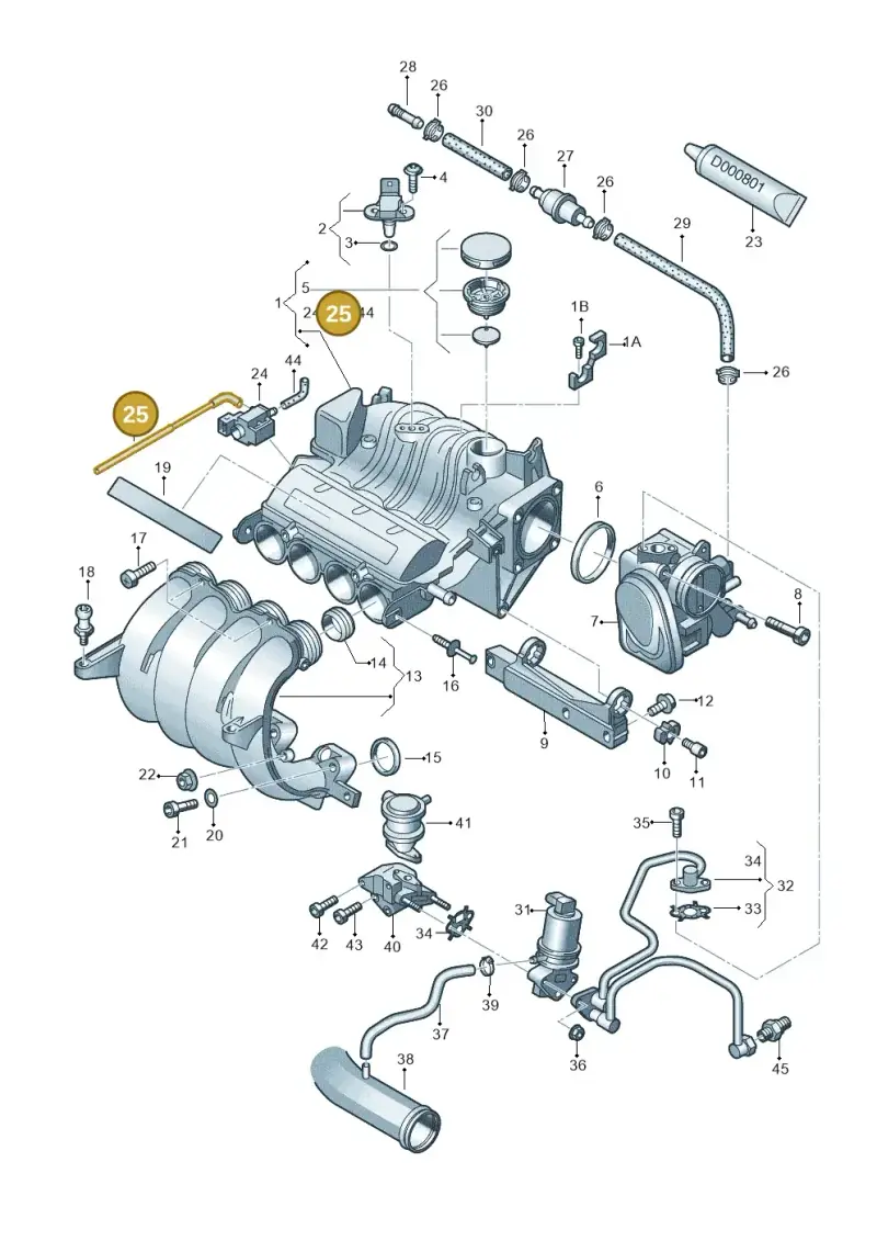 06A133778L — Skoda OCTAVIA/COMBI/4X4      04> (2004-) diagram 419133150, position 25