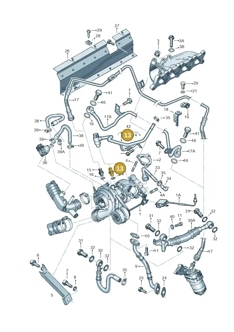 06A145541H — Skoda OCTAVIA/COMBI/4X4      01> (2000-) diagram 157145500, position 13