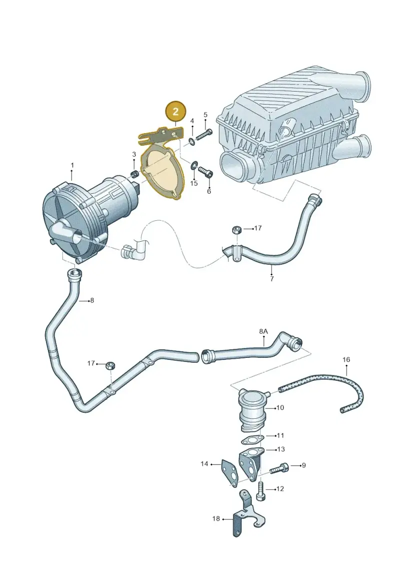 06A906615D — Skoda OCTAVIA/COMBI/4X4      01> (2000-) diagram 252131070, position 2