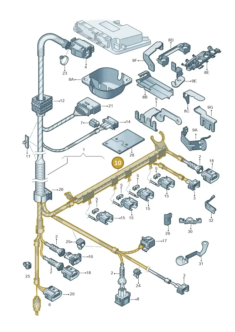06A971824C — Skoda OCTAVIA/COMBI/4X4      01> (2000-) diagram 252971020, position 10