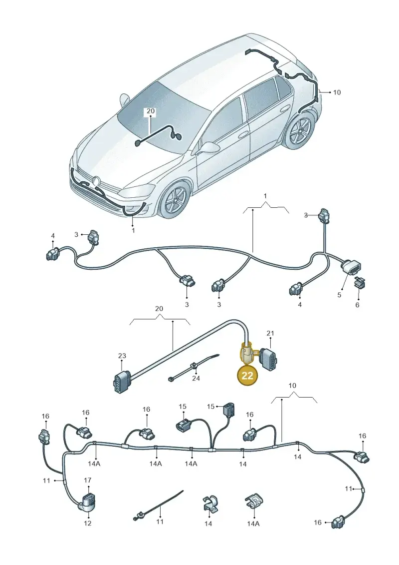 06A971921A — Skoda Octavia (2017-2020) diagram 746971900, position 22