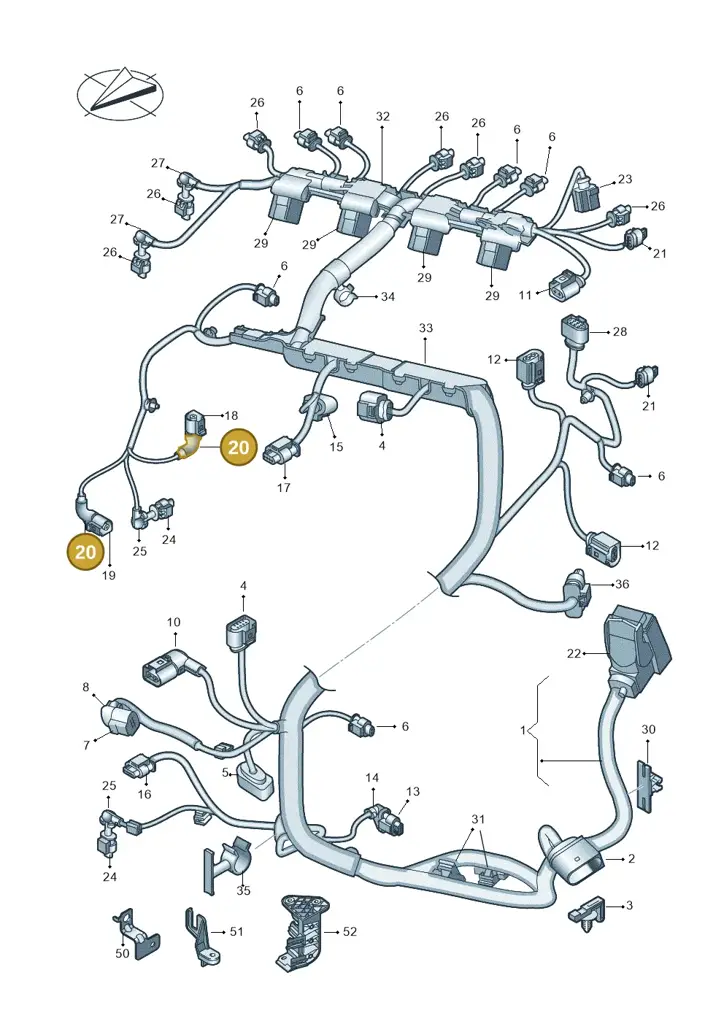 06A971921B — Skoda Kodiaq (2024-) diagram 793971110, position 20