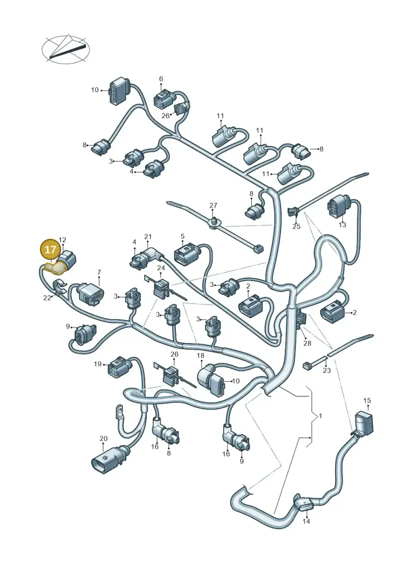 06A971921C — Skoda Fabia (2021-) diagram 746971150, position 17