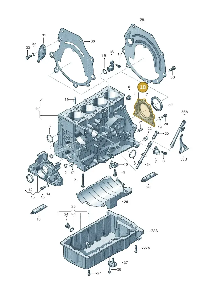 06B103171B — Skoda Octavia ambiente (2008-2013) diagram 194103050, position 18