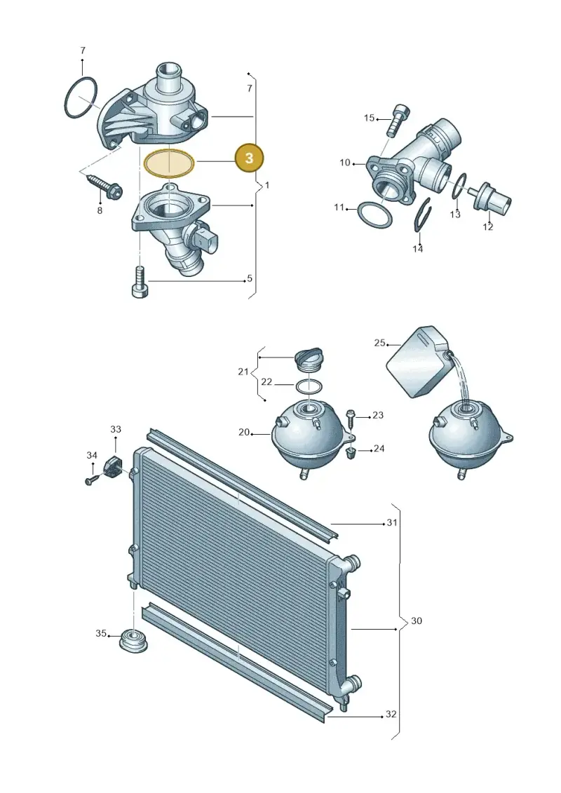 06B121119C — Skoda OCTAVIA/COMBI/4X4      04> (2004-) diagram 420121750, position 3