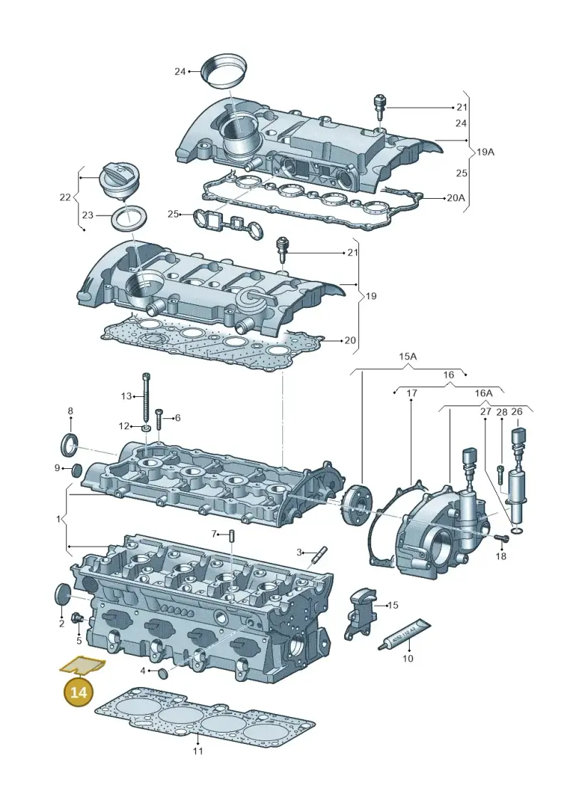 06D103411F — Skoda OCTAVIA/COMBI/4X4      04> (2004-) diagram 420103550, position 14