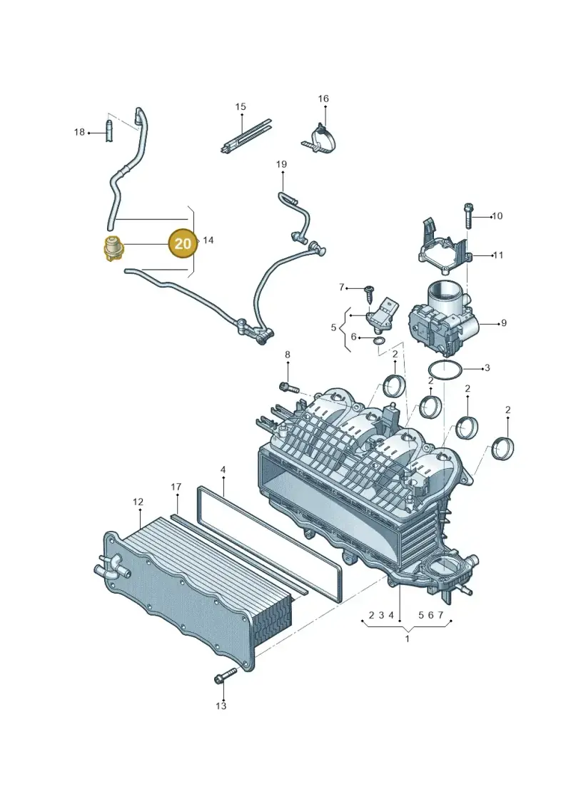 06D133517B — Skoda Yeti (2013-2017) diagram 762133100, position 20