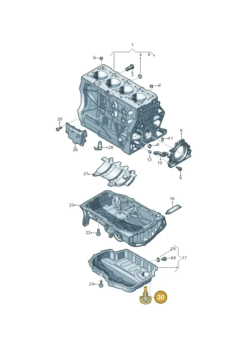 06E907660C — Skoda Fabia (2021-) diagram 837103020, position 30
