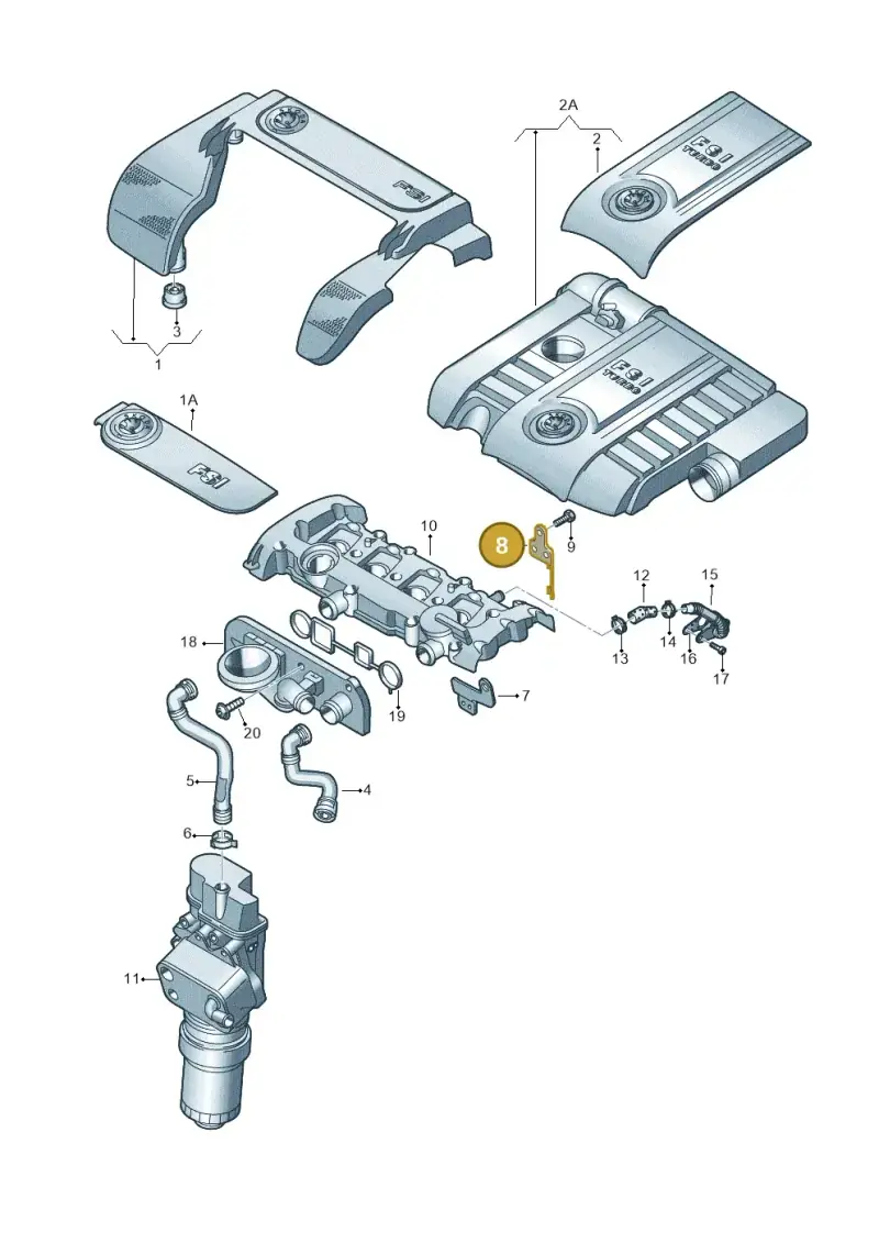 06F103943F — Skoda OCTAVIA/COMBI/4X4      04> (2004-) diagram 419103900, position 8