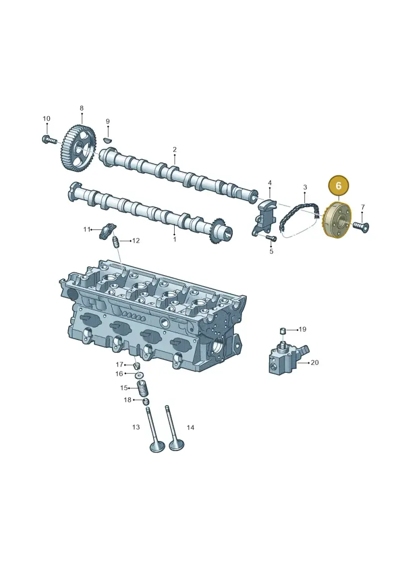 06F109088J — Skoda OCTAVIA/COMBI/4X4      04> (2004-) diagram 420109150, position 6