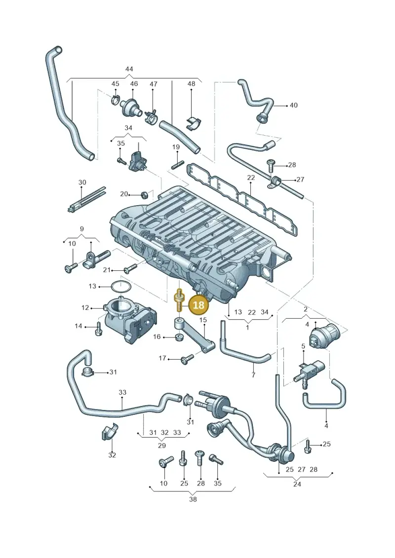 06F121273A — Skoda Yeti (2013-2017) diagram 714133300, position 18