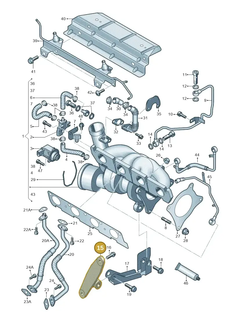 06F145533B — Skoda OCTAVIA/COMBI/4X4      04> (2004-) diagram 412145650, position 15