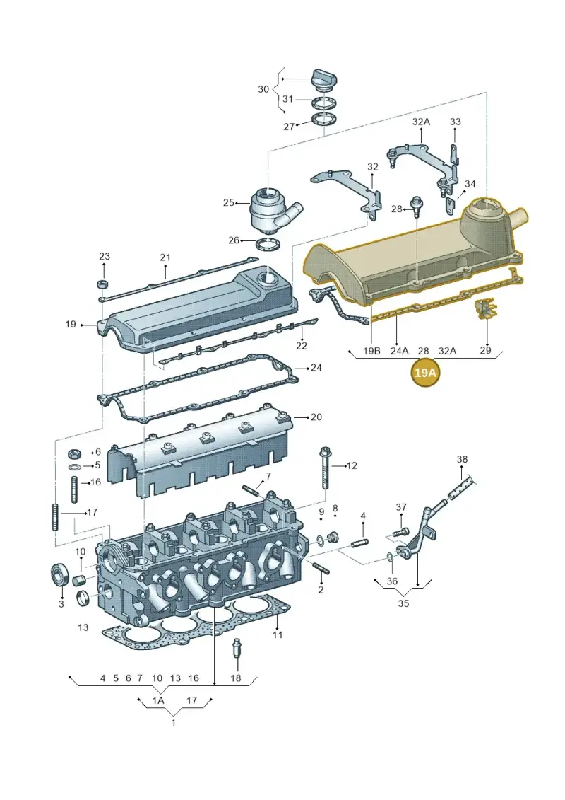 06G103429B — Skoda FABIA/COMBI            05> (2004-) diagram 266103450, position 19A