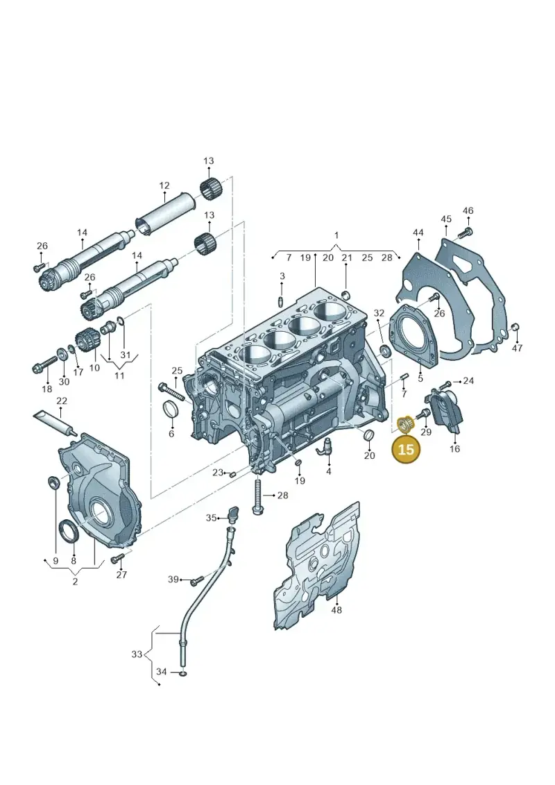 06H103731G — Skoda Superb Combi (2023-) diagram 5h0103012, position 15