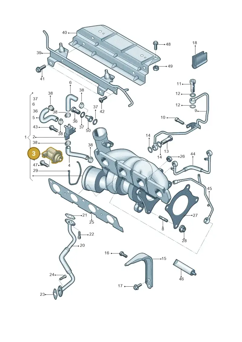 06H145710D — Skoda Yeti (2013-2017) diagram 714145650, position 3