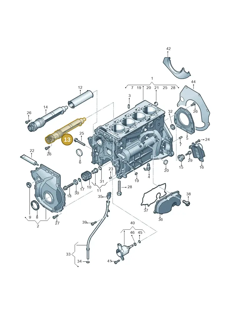 06H198205AJ — Skoda Octavia (2017-2020) diagram 724103050, position 13