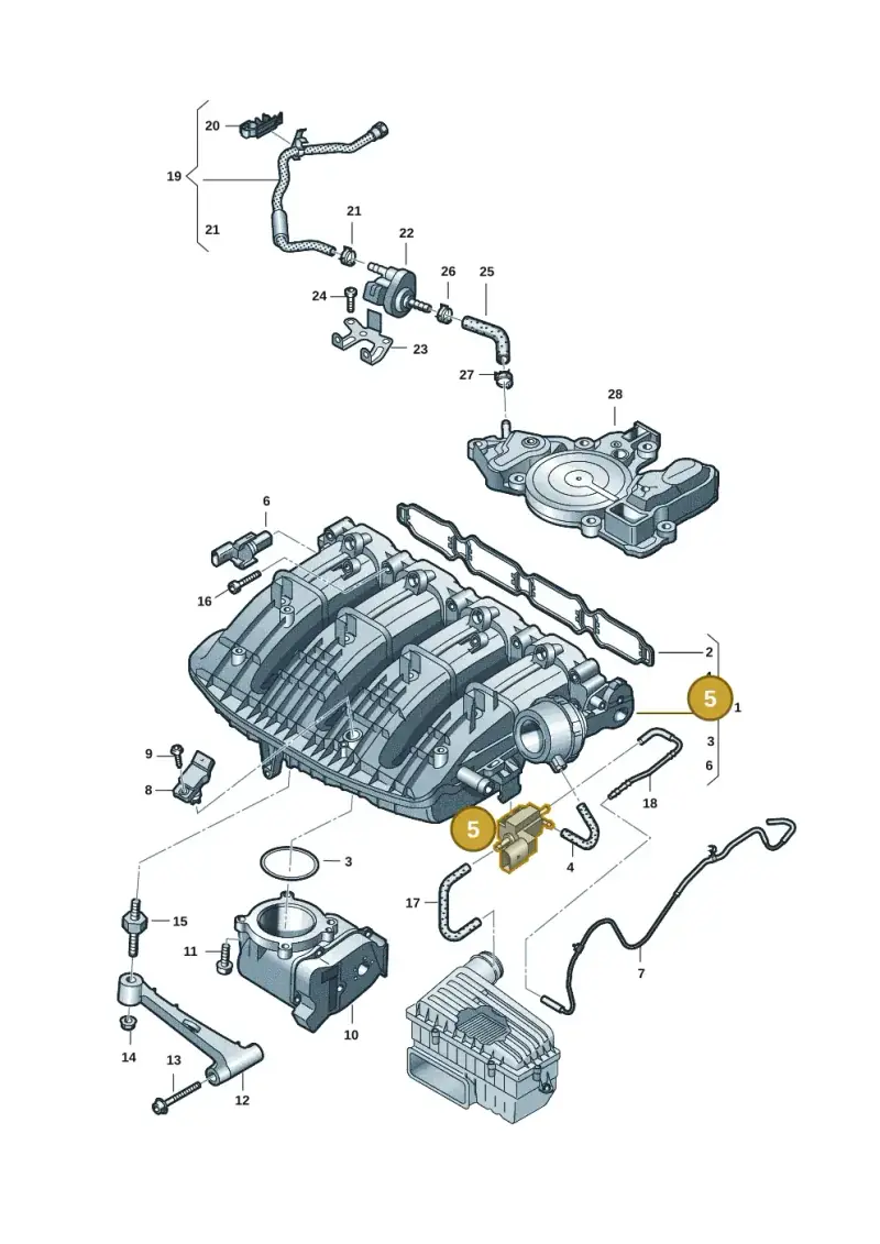 06H906283J — Skoda Kodiaq (2024-) diagram 5h0133070, position 5