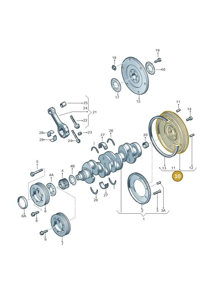 06J105266AS — Skoda Superb (2013-2015) diagram 194105150, position 10