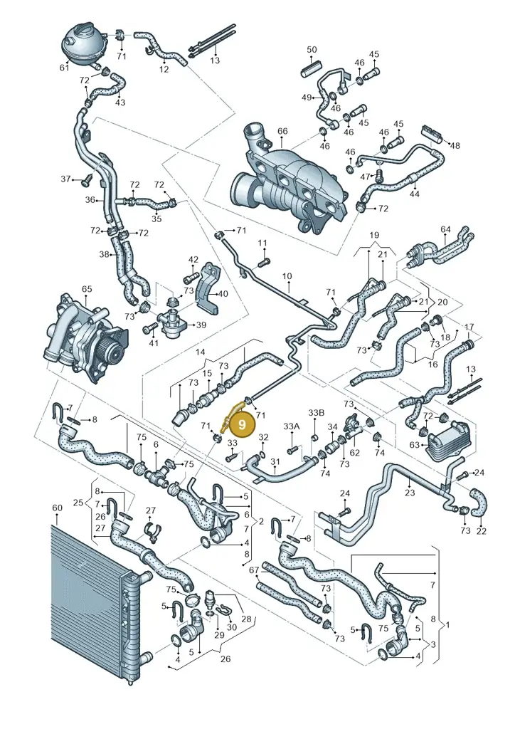 06J122447 — Skoda Superb (2013-2015) diagram 412121640, position 9