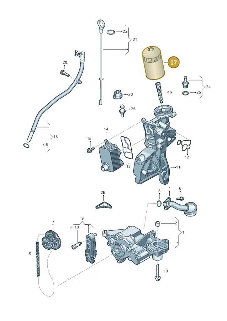 06J198403Q — Skoda Yeti (2013-2017) diagram 634115150, position 17