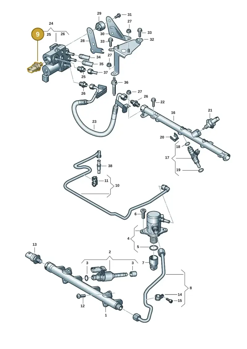 06J906051F — Skoda Octavia (2019-2024) diagram 596133575, position 9