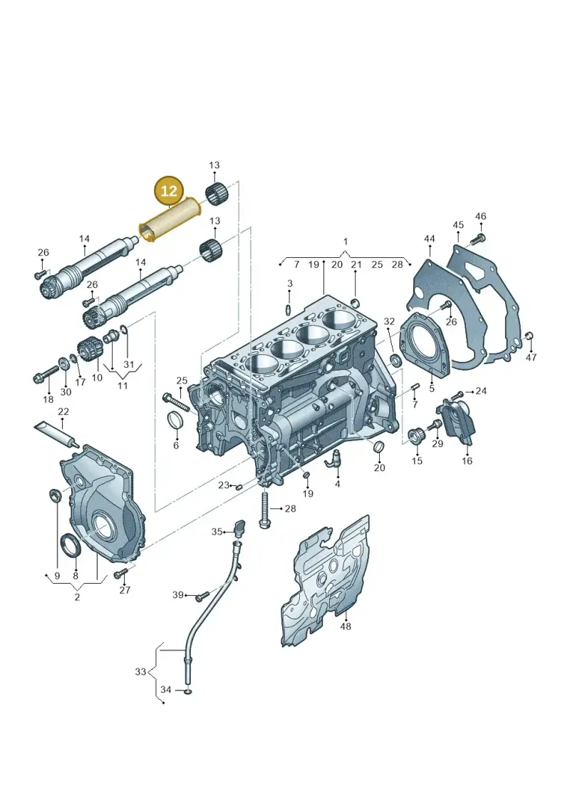 06K103199T — Skoda Superb Combi (2023-) diagram 5h0103012, position 12