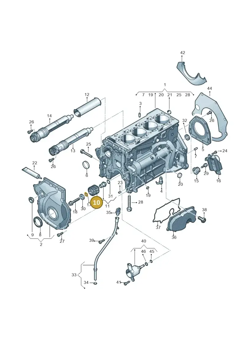 06K103319A — Skoda Octavia (2017-2020) diagram 724103050, position 10