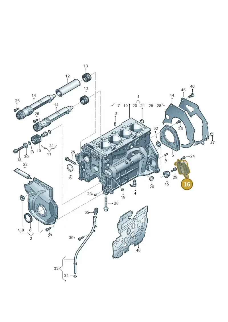 06K109121E — Skoda Superb Combi (2023-) diagram 5h0103012, position 16