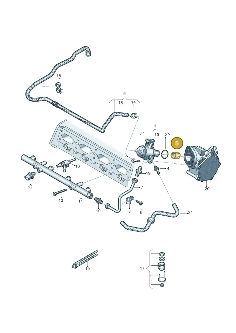 06K109311 — Skoda Superb Combi (2015-2024) diagram 884133550, position 5