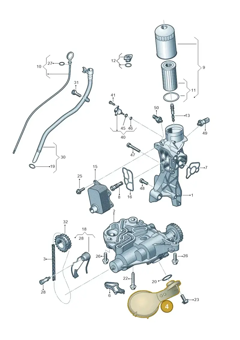 06K115251AD — Skoda Kodiaq (2016-2024) diagram 596115022, position 4
