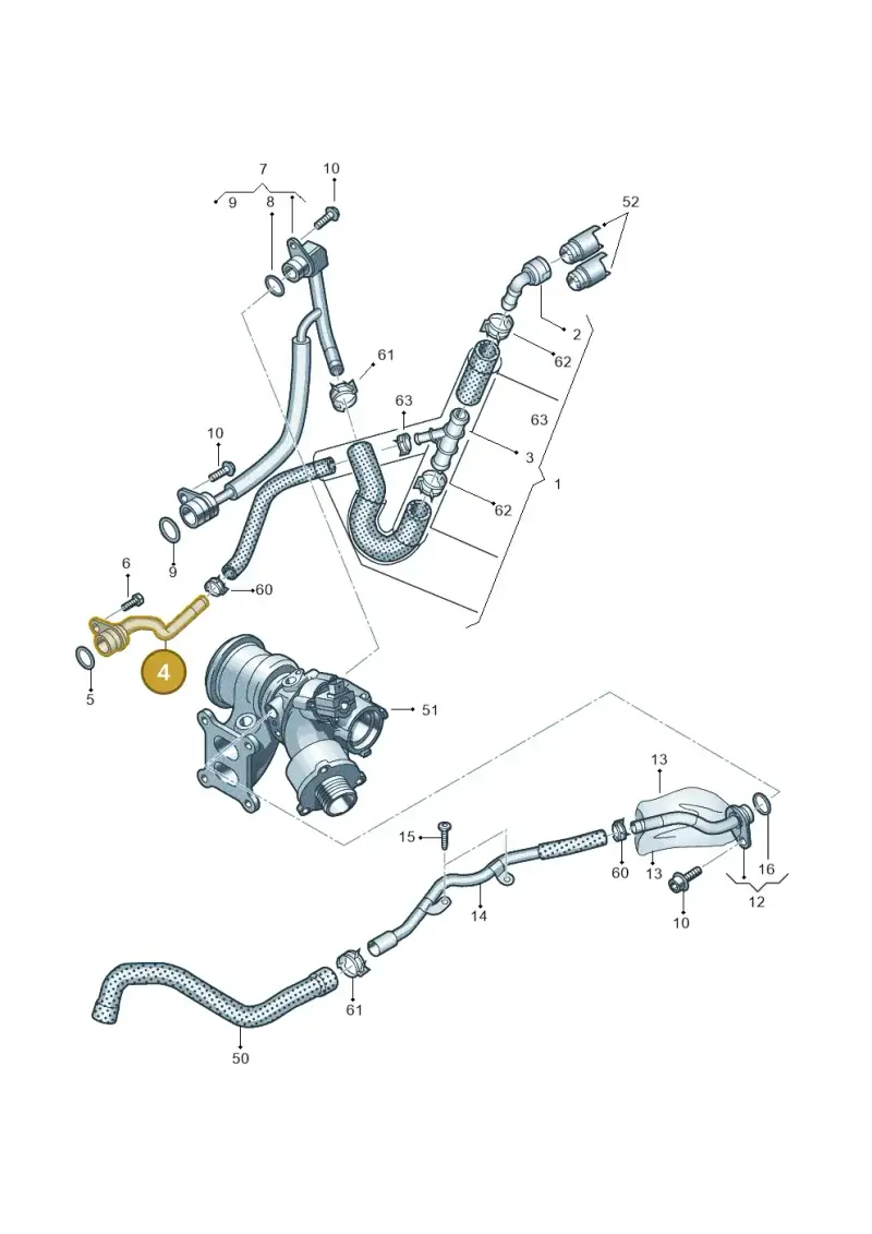 06K121065S — Skoda Octavia (2019-2024) diagram 850121057, position 4