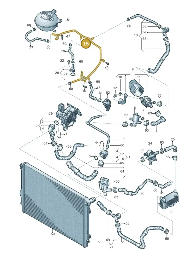 06K121075BH — Skoda Octavia (2019-2024) diagram 746121580, position 15