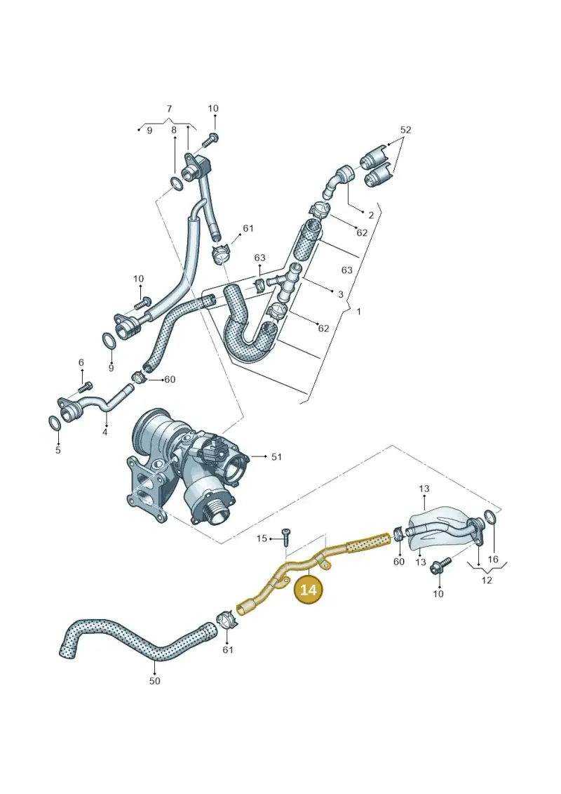 06K121085H — Skoda Octavia (2019-2024) diagram 850121057, position 14