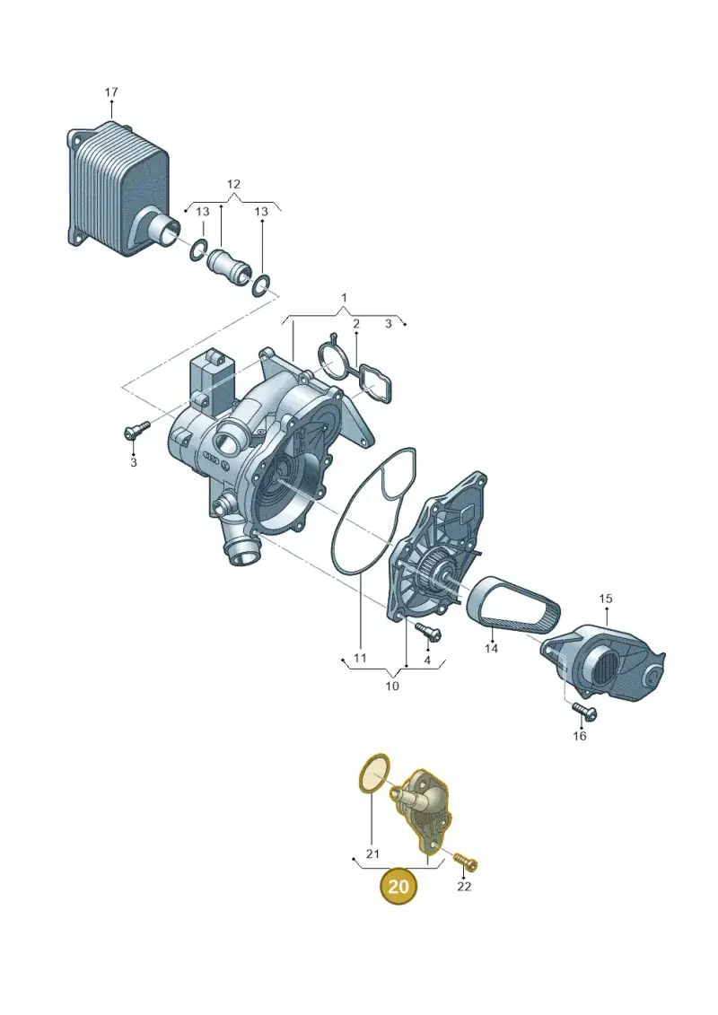 06K121132 — Skoda Octavia (2019-2024) diagram 798121050, position 20