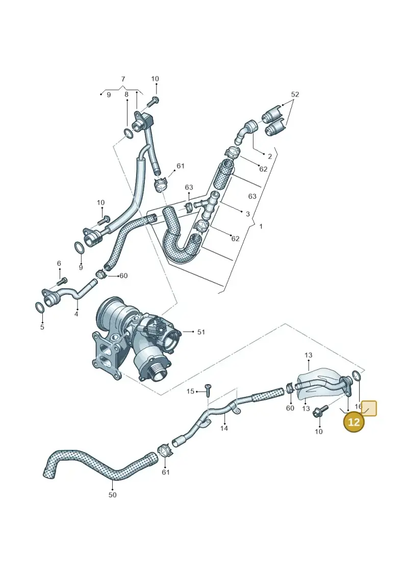 06K121492F — Skoda Octavia (2019-2024) diagram 850121057, position 12