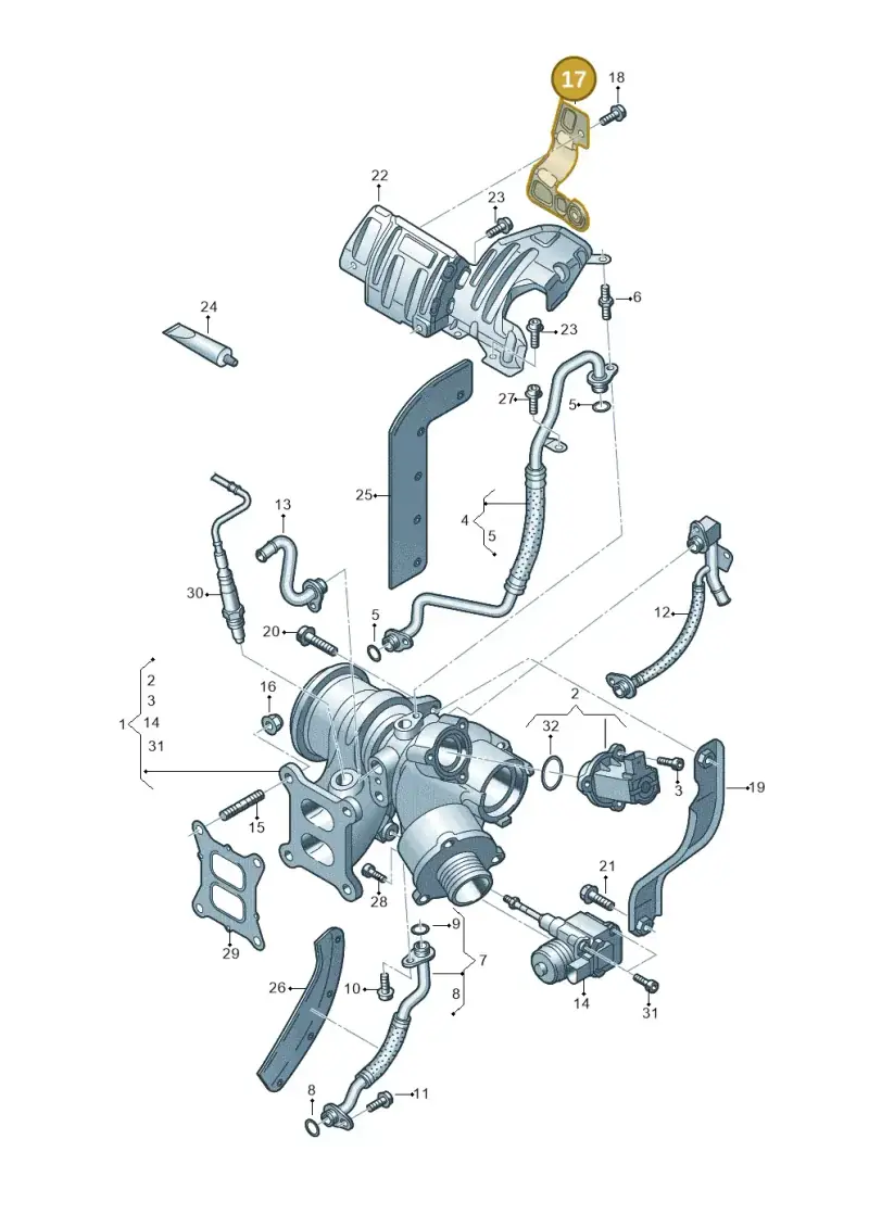 06K129598B — Skoda Octavia (2017-2020) diagram 745145700, position 17