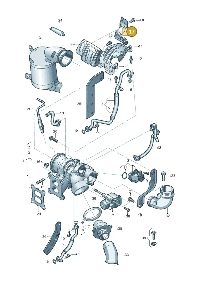 06K129598B — Skoda Octavia (2019-2024) diagram 890145640, position 17