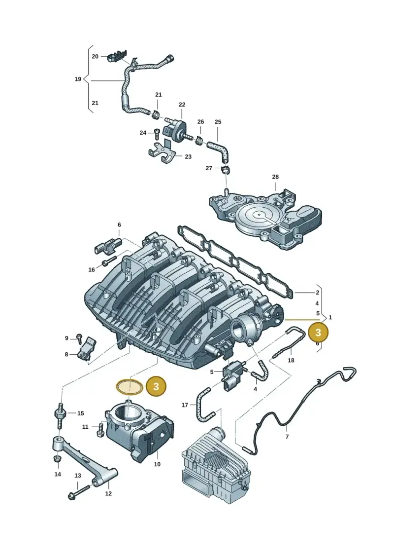 06K133073 — Skoda Kodiaq (2024-) diagram 5h0133070, position 3