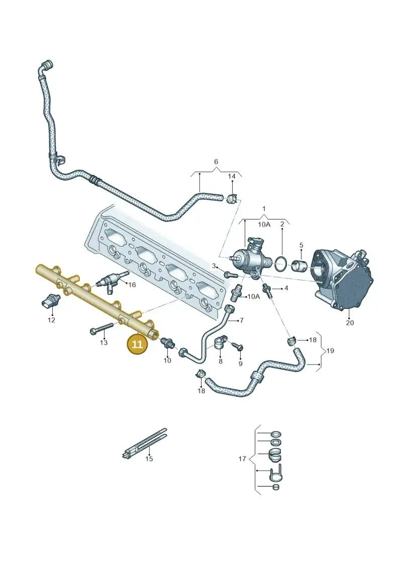 06K133317AB — Skoda Octavia (2017-2020) diagram 746133550, position 11