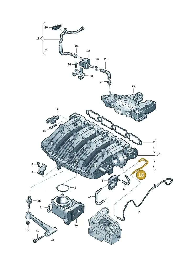 06K133773C — Skoda Kodiaq (2024-) diagram 5h0133070, position 18