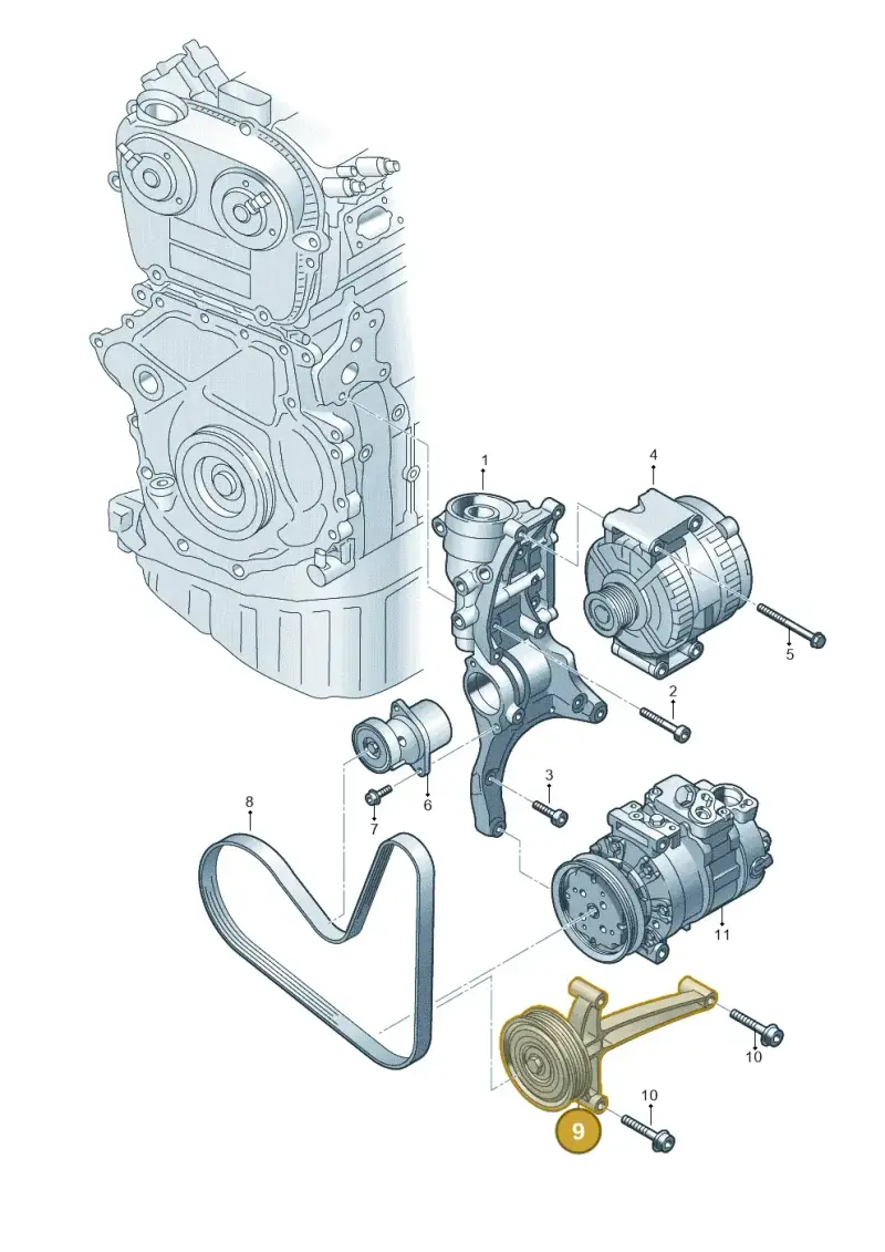 06K145172 — Skoda Kodiaq (2016-2024) diagram 884903400, position 9
