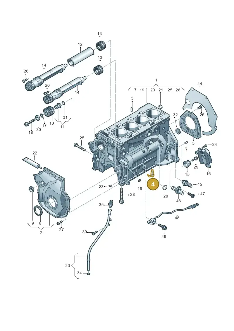 06L103154G — Skoda Octavia (2019-2024) diagram 848103120, position 4
