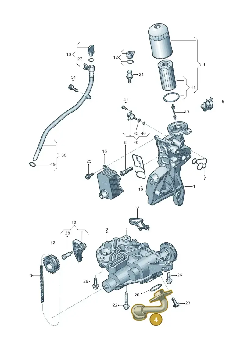 06L115251S — Skoda Octavia (2017-2020) diagram 850115050, position 4